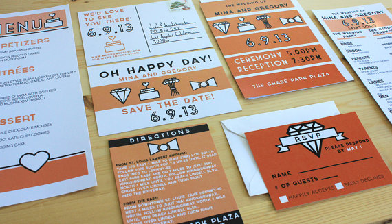 orange wedding invitation - 5 things to know about wedding invitations