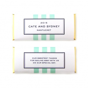 personalized candy bar favors nautical stripes
