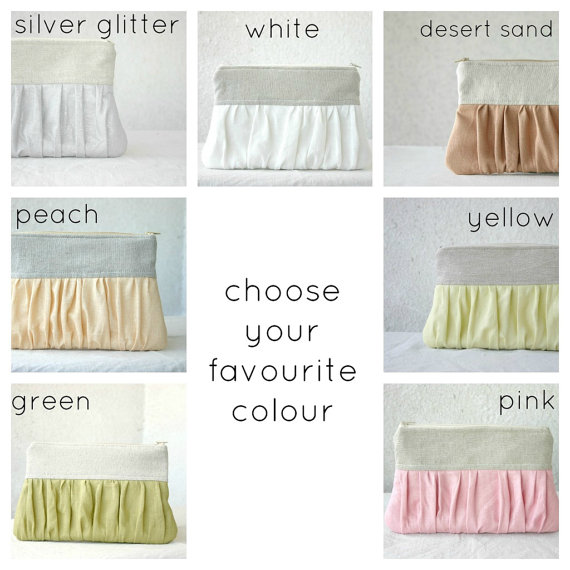pleated clutch purse pick your color