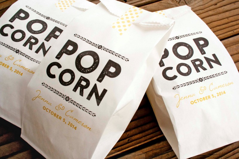 popcorn wedding bags