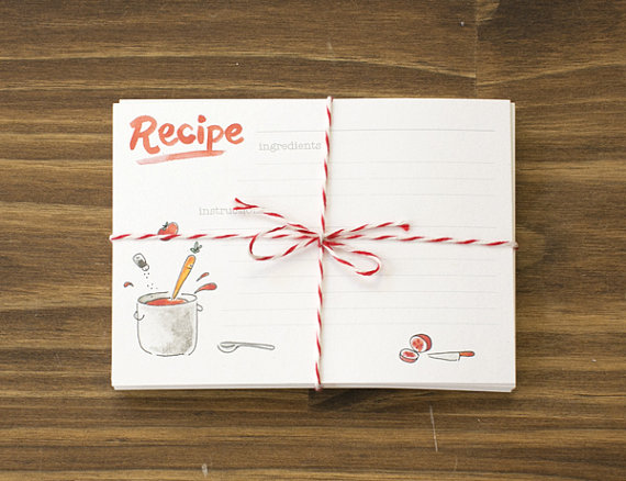 recipe cards with tomatoes by betsy ann paper