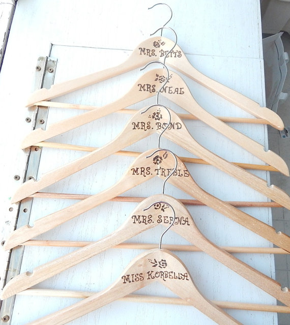 rustic wedding dress hangers