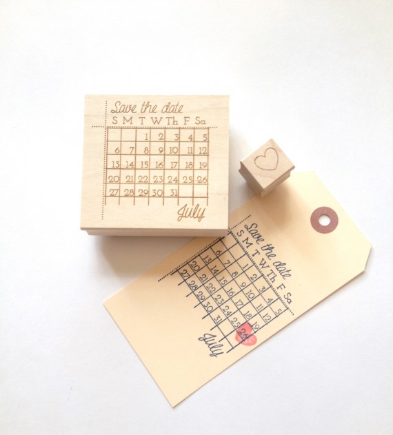 save the date stamp for DIY cards