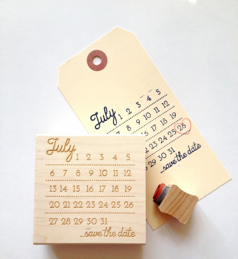 save the date stamp for DIY cards