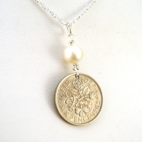 sixpence coin necklace