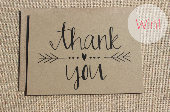 thank you cards kraft paper