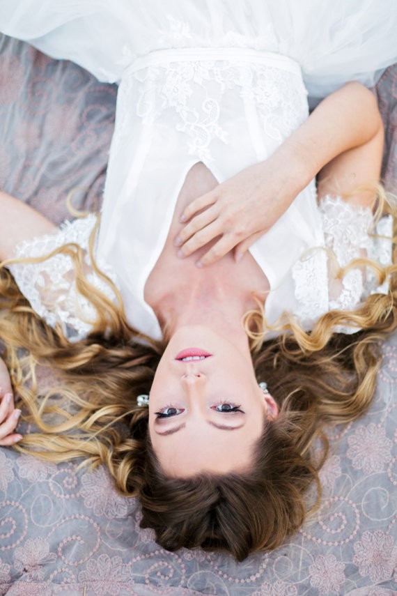 Wedding Gown with Short Lace Sleeves Emmaline Bride