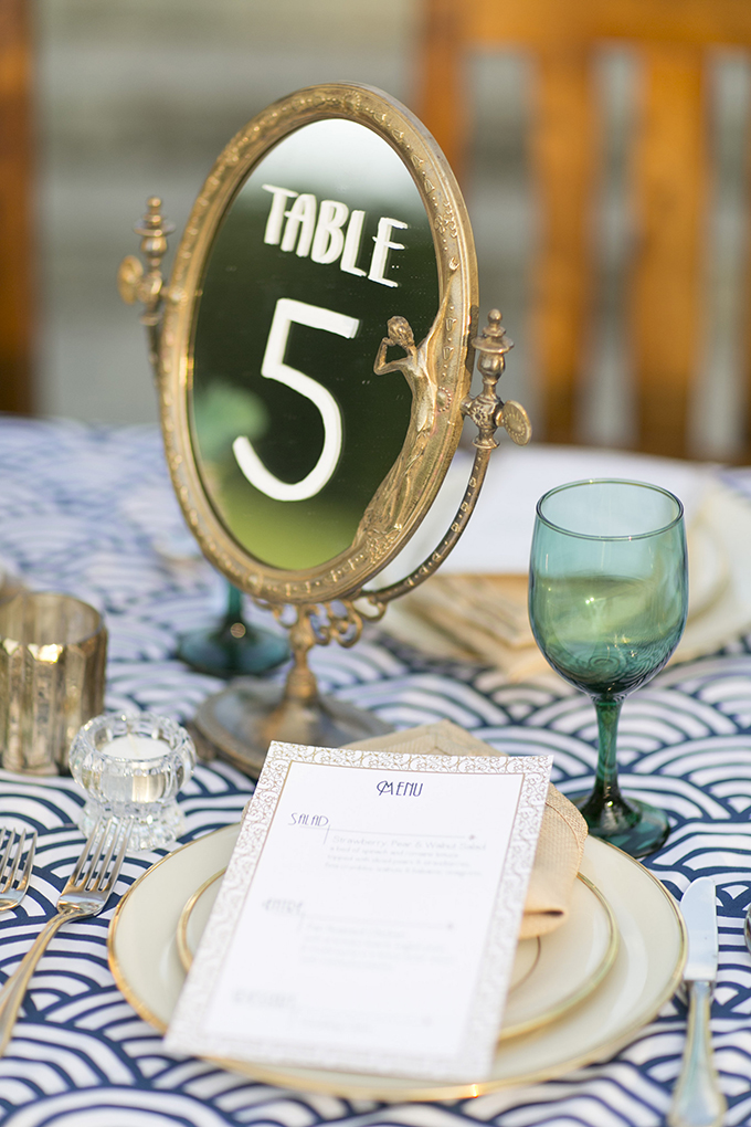 Mirror Table Number DIY Wedding Decor Emmaline Bride
