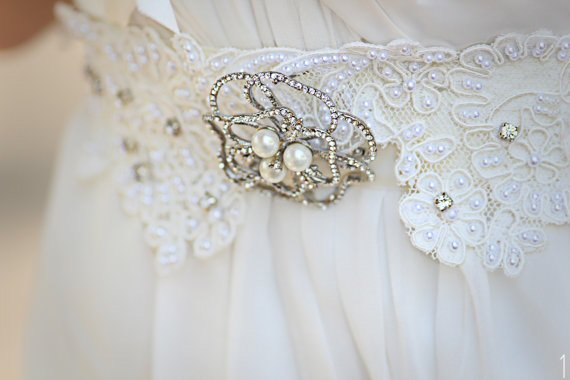 Wedding Dress Sashes (by Dream Catcher Studio via Emmaline Bride)