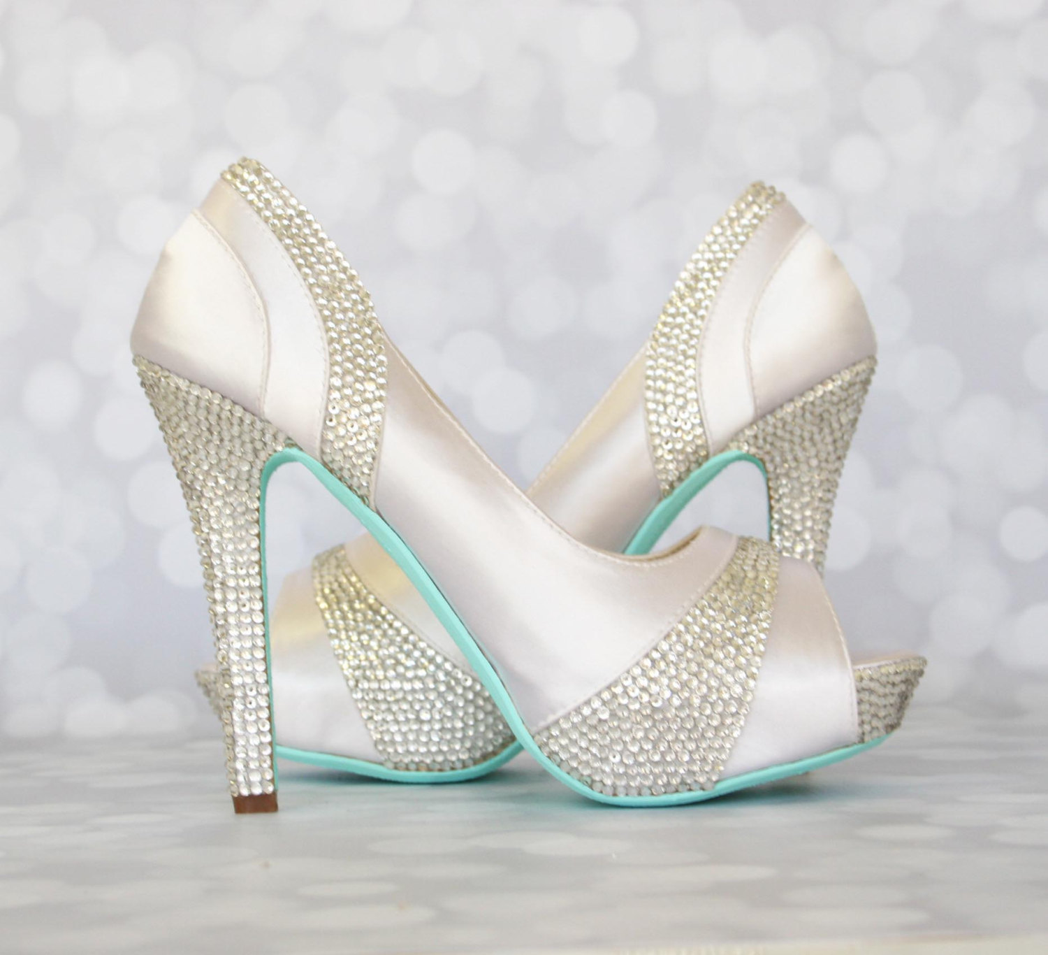 jeweled bridal shoes